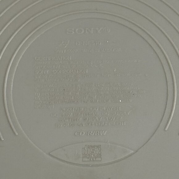 SONY Walkman Discman Model D-NE510 Atrac3 Plus Portable CD MP3 Tested READ!! - Picture 7 of 12